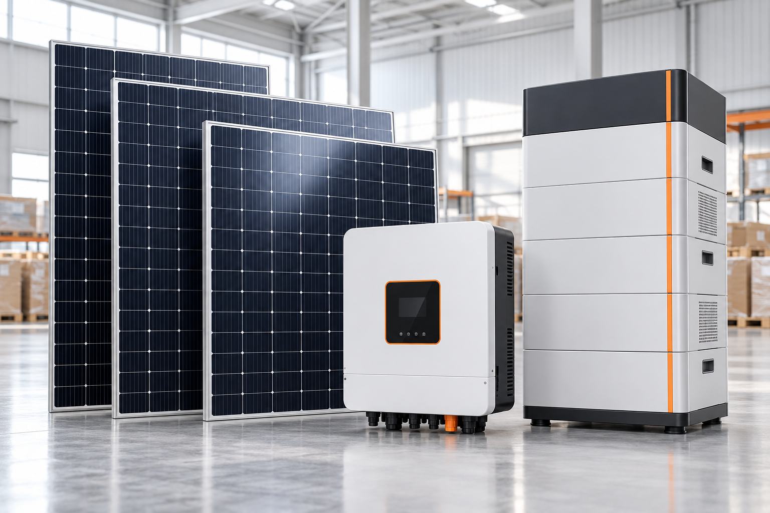 Solar panels, inverter and energy storage products sourced from China