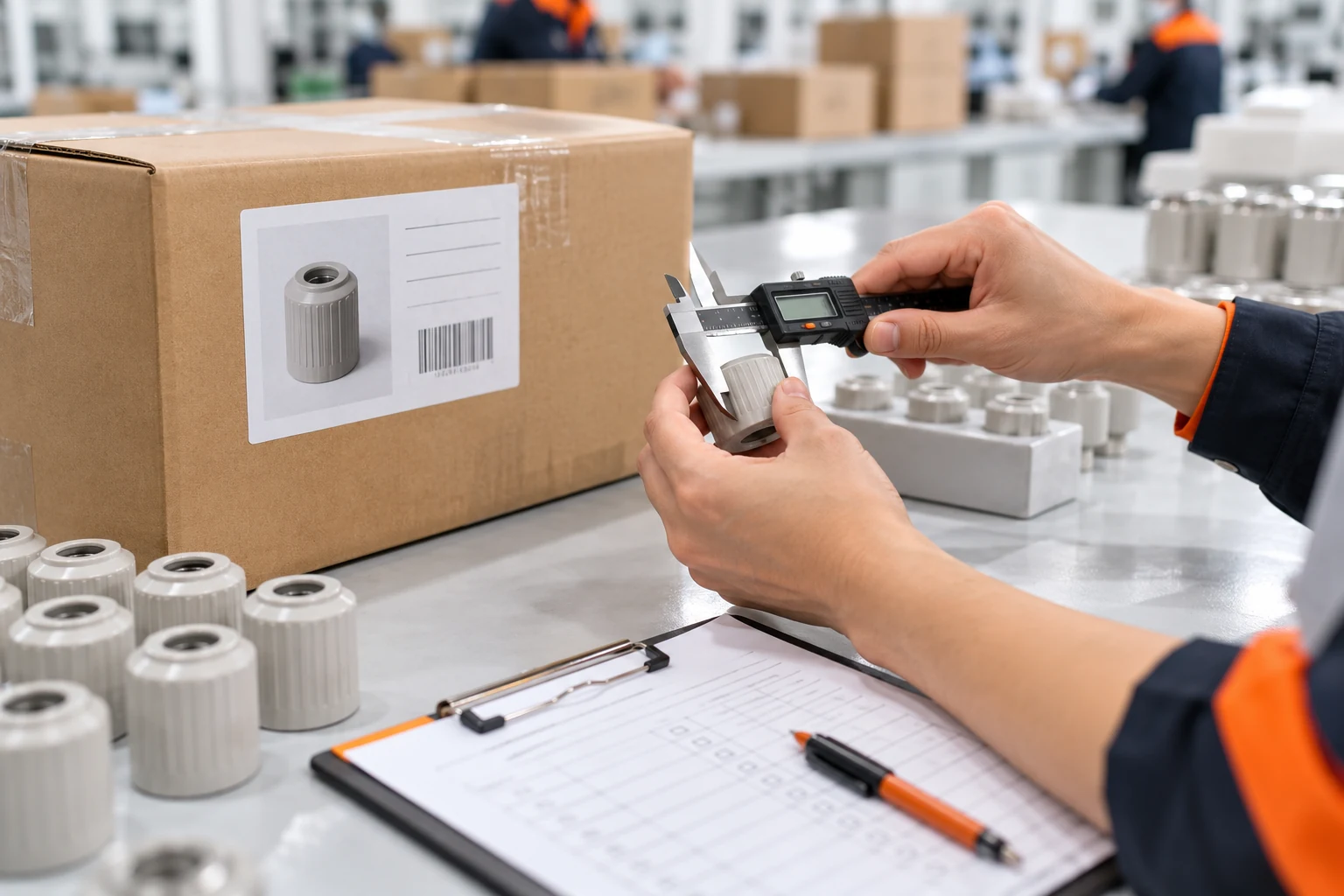 Product inspection with measuring tools